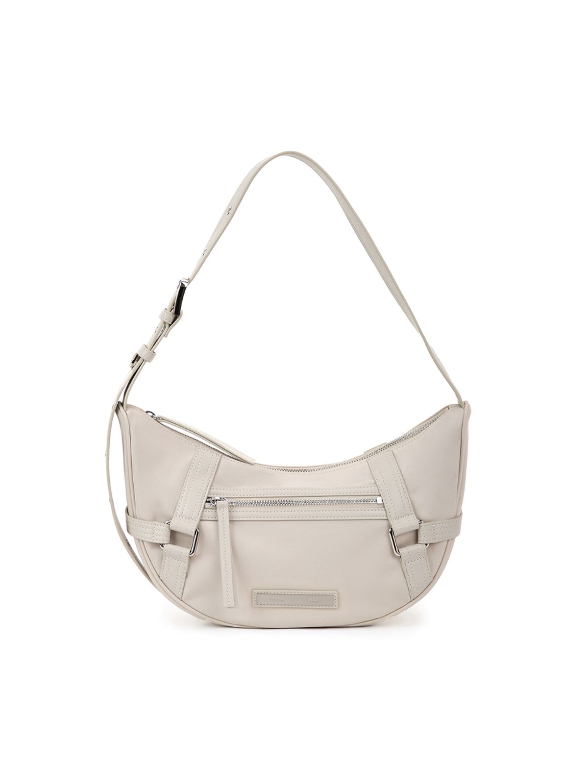 마뗑킴(MATIN KIM) FABRIC ARC HOBO BAG IN LIGHT GREY