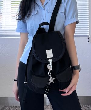 모브 미니 백팩 블랙