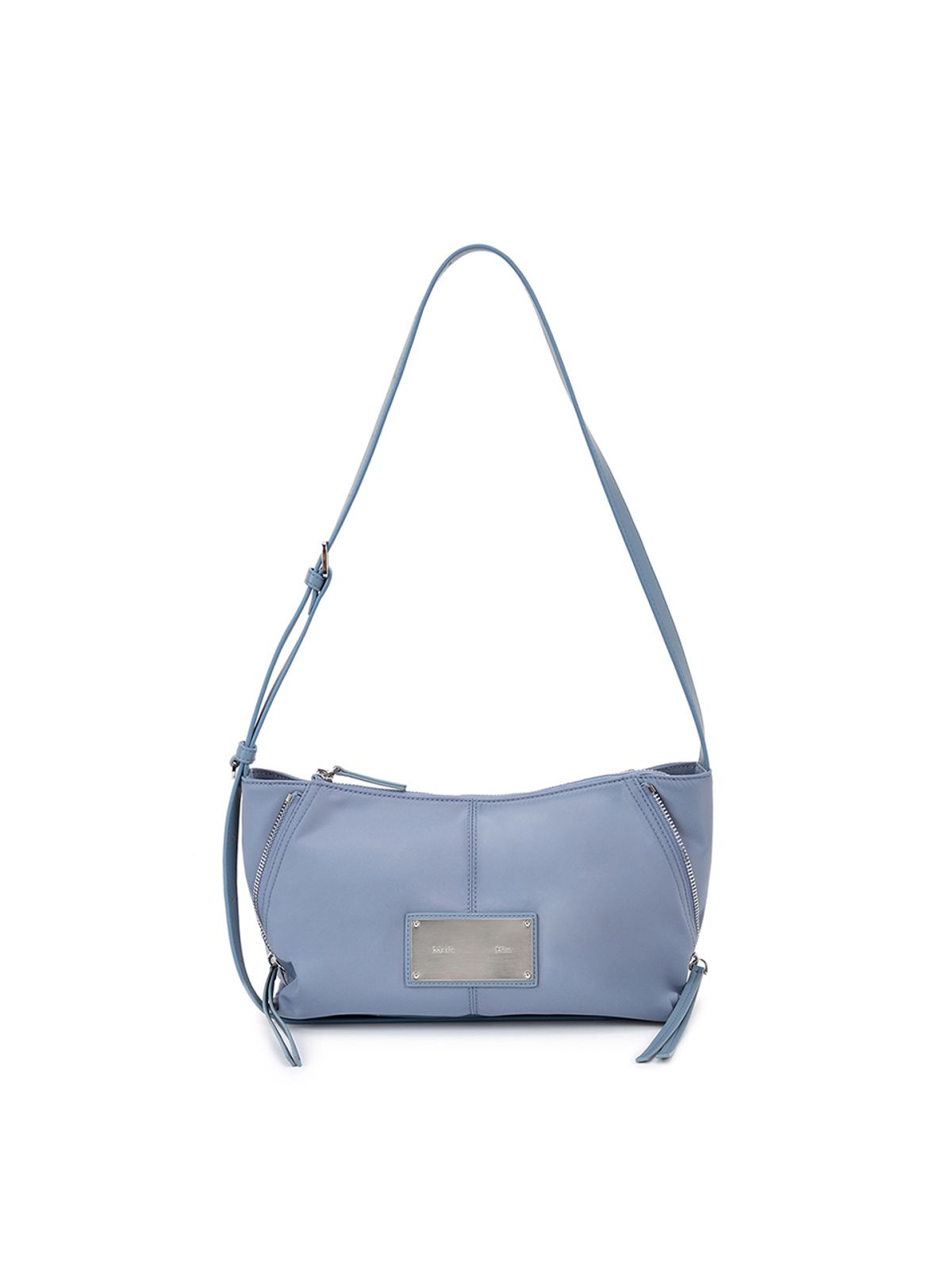 마뗑킴(MATIN KIM) SIDE ZIPPER FABRIC TWO WAY BAG IN BLUE