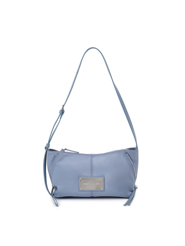 SIDE ZIPPER FABRIC TWO WAY BAG IN BLUE