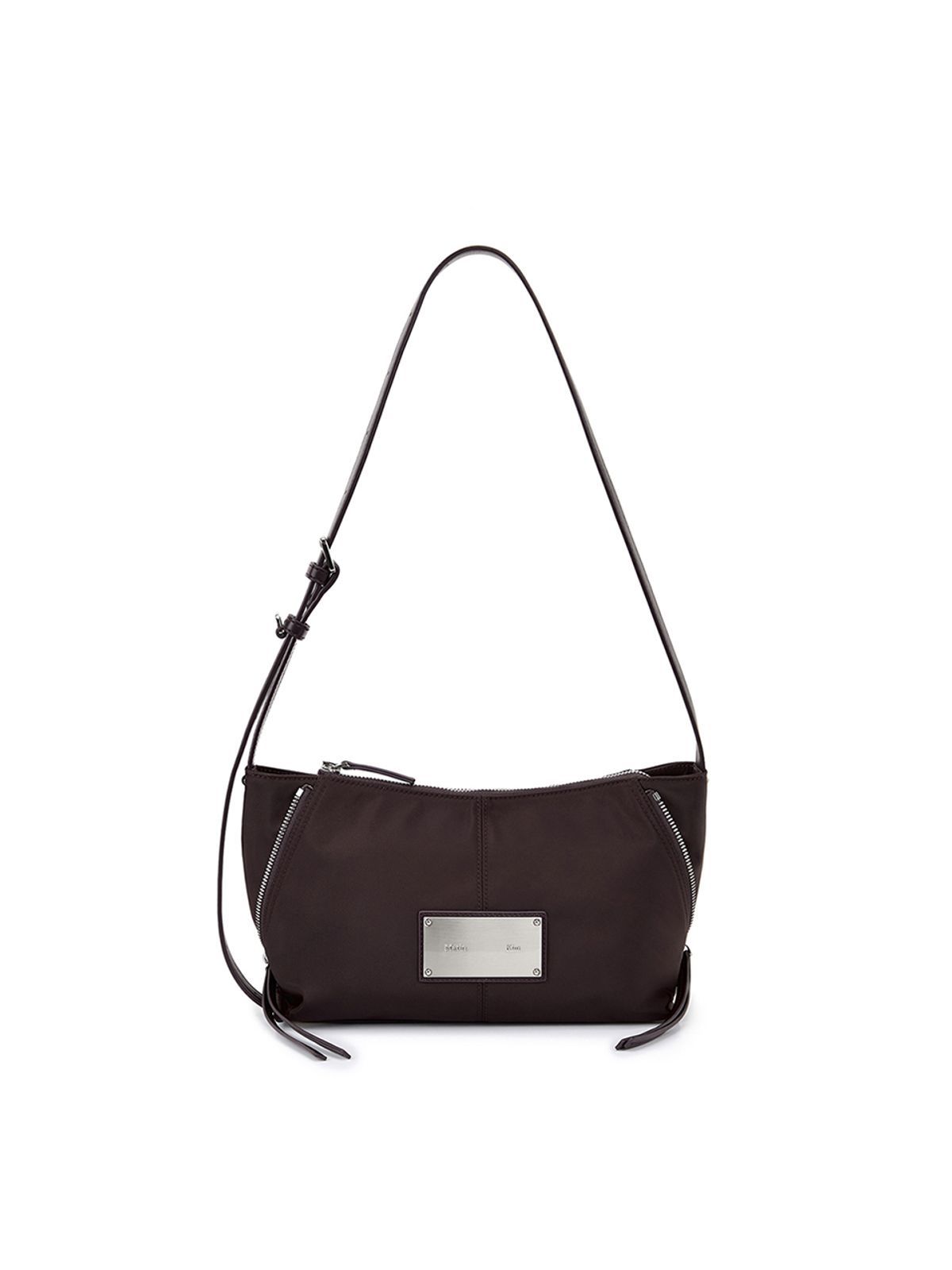 마뗑킴(MATIN KIM) SIDE ZIPPER FABRIC TWO WAY BAG IN WINE