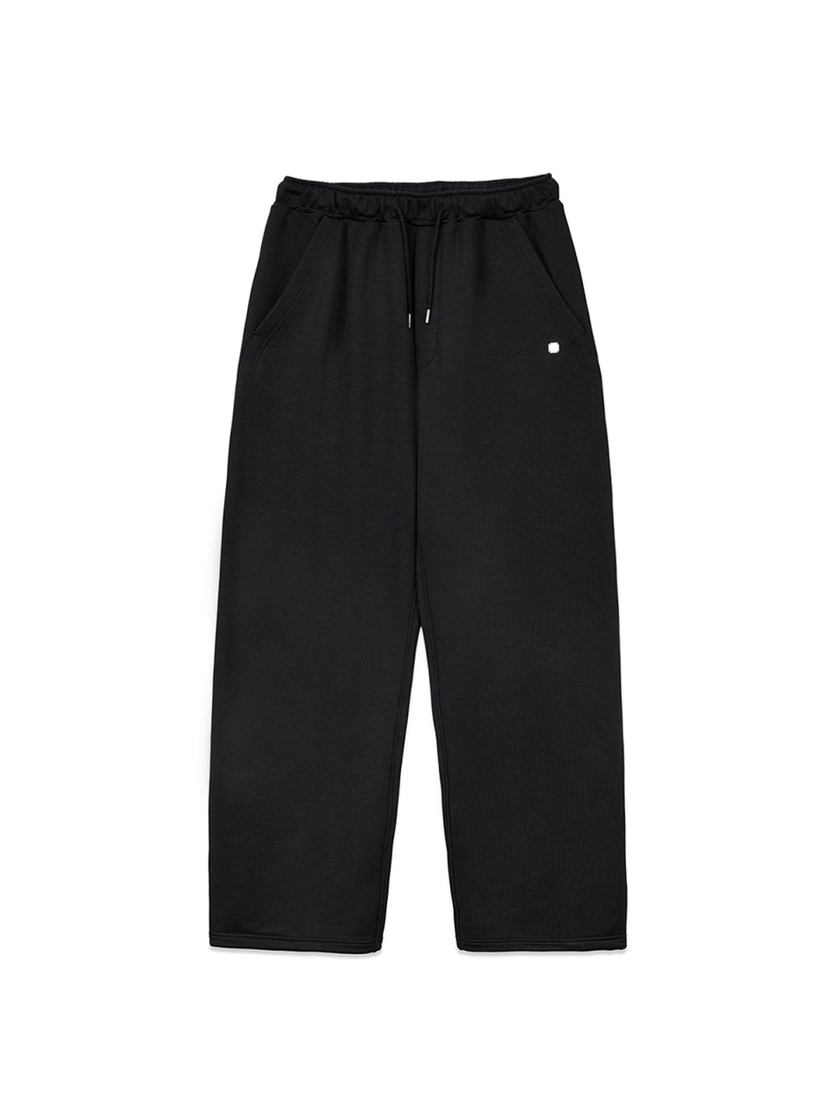 마뗑킴(MATIN KIM) BACK POCKET GLITTER SWEATPANTS FOR MEN IN BLACK