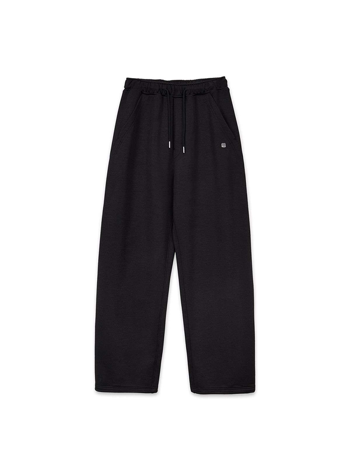 마뗑킴(MATIN KIM) BACK POCKET GLITTER SWEATPANTS FOR WOMEN IN BLACK