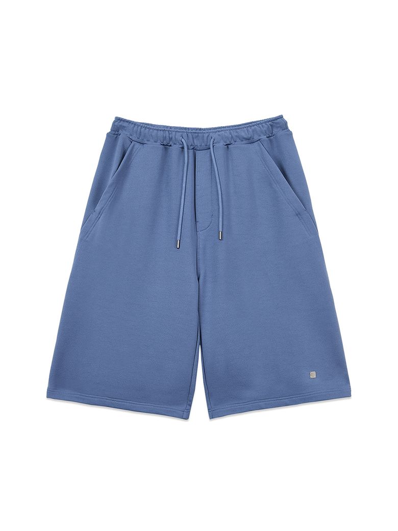 BACK POCKET GLITTER BERMUDA SWEATPANTS FOR MEN IN BLUE