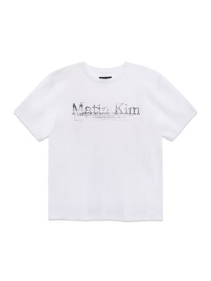 STAMP LOGO GRAPHIC OVERSIZE TOP FOR MEN IN WHITE