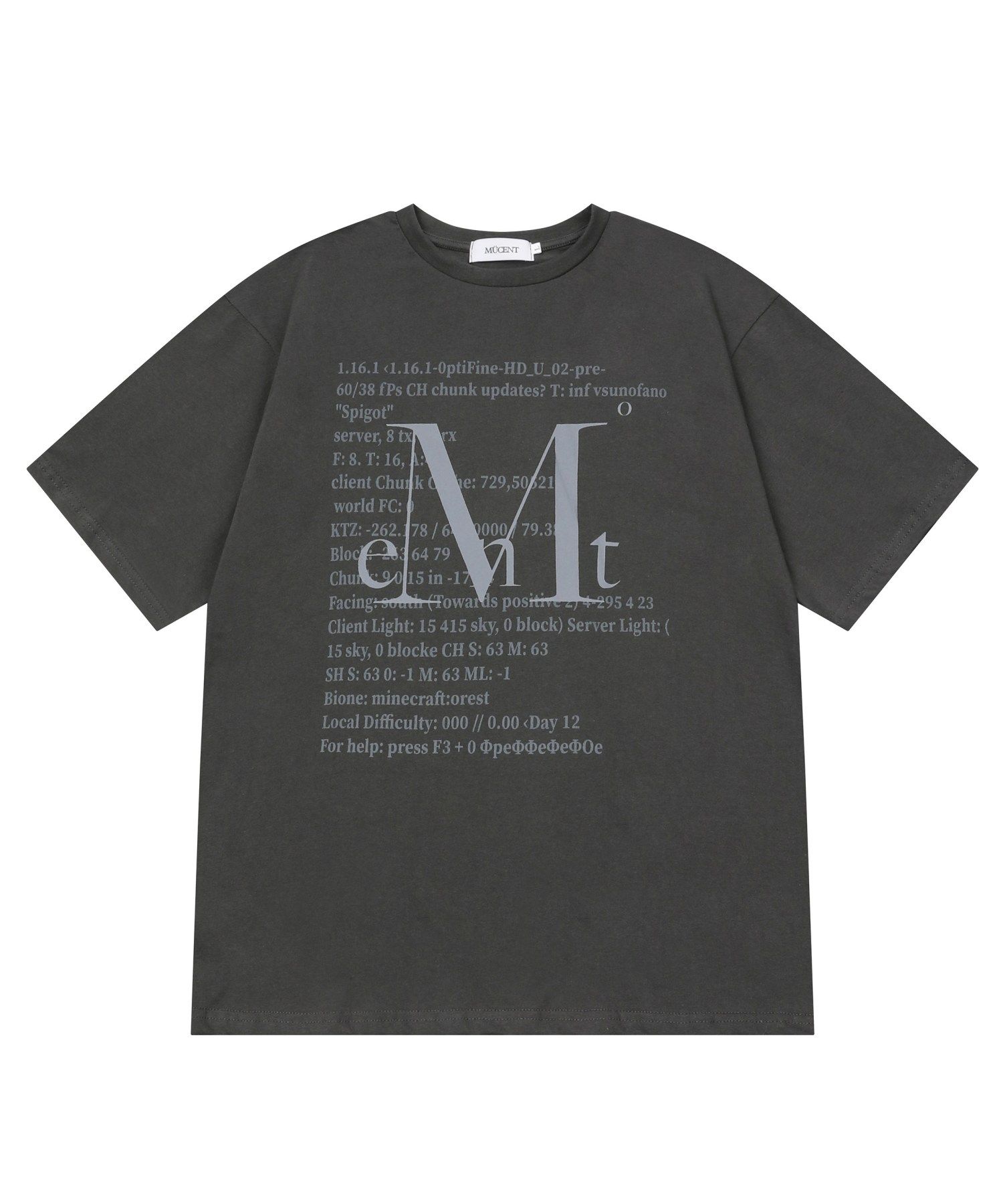 MUSINSA公式 | MUCENT Ketone 1.16 Short Sleeve T-Shirt for