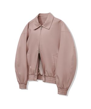 87-STAN235 스탠다드 헌팅 블루종 레더 자켓 핑크