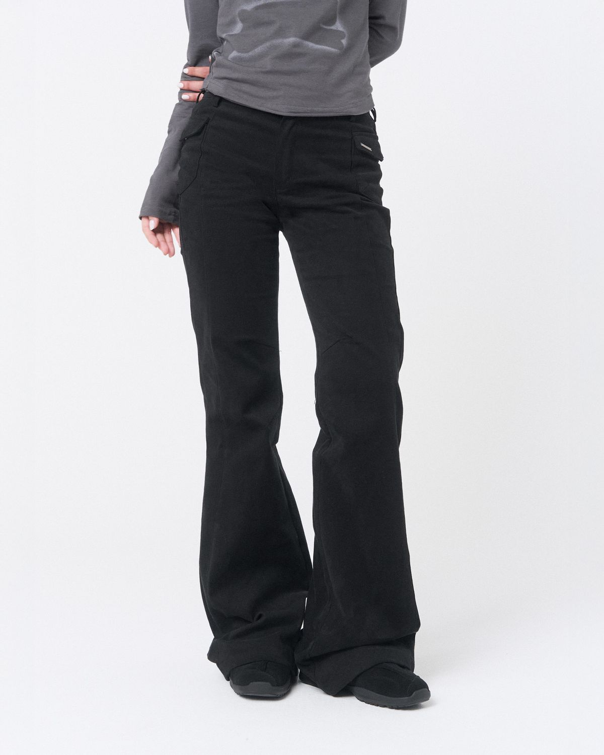 미세키서울(MISEKI SEOUL) Side pocket bootscut pants BLACK