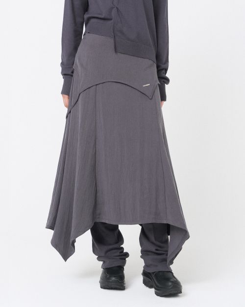 Miseki seoul Flutter folding skirt グレー 미세키서울(MISEKI SEOUL) Flutter folding Skirt CHARCOAL - 사이즈