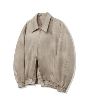 87-STAN009 [리뉴얼] 스탠다드 블루종 스웨이드 자켓 크랙 아이보리