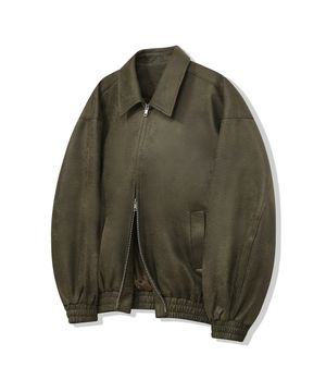87-STAN009 [리뉴얼] 스탠다드 블루종 스웨이드 자켓 크랙 카키
