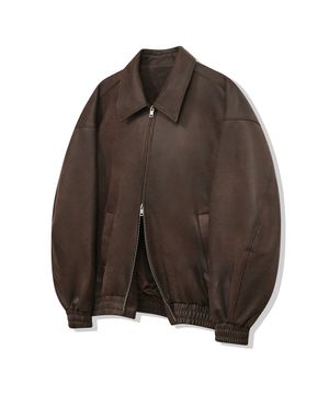 87-STAN009 [리뉴얼] 스탠다드 블루종 스웨이드 자켓 크랙 다크브라운