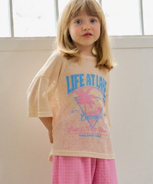 레이크 린넨 티셔츠_크림베이지