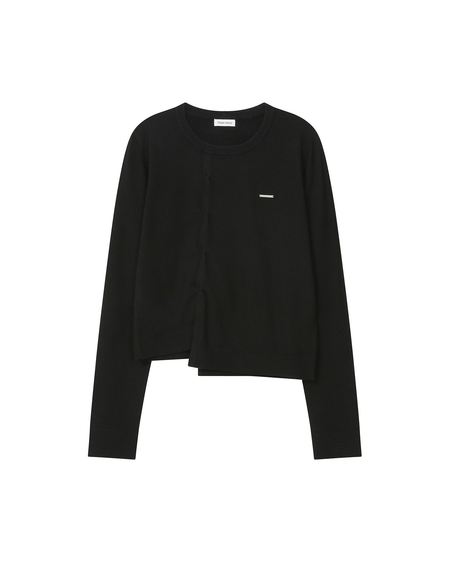 ★ MISEKI SEOUL★ Pleats one piece BLACK MSK251OP02BK コンビネーションハイネックワンピース｜スタイルミキサーの通販