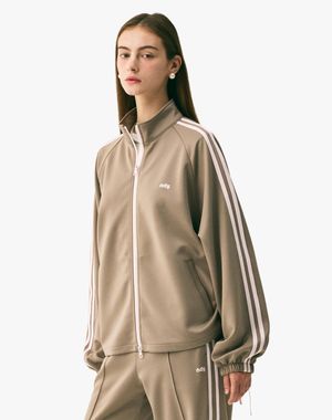 우먼스 리본 트랙 탑 코코아