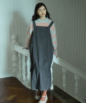 W COMO OVERALL DRESS [CHARCOAL]