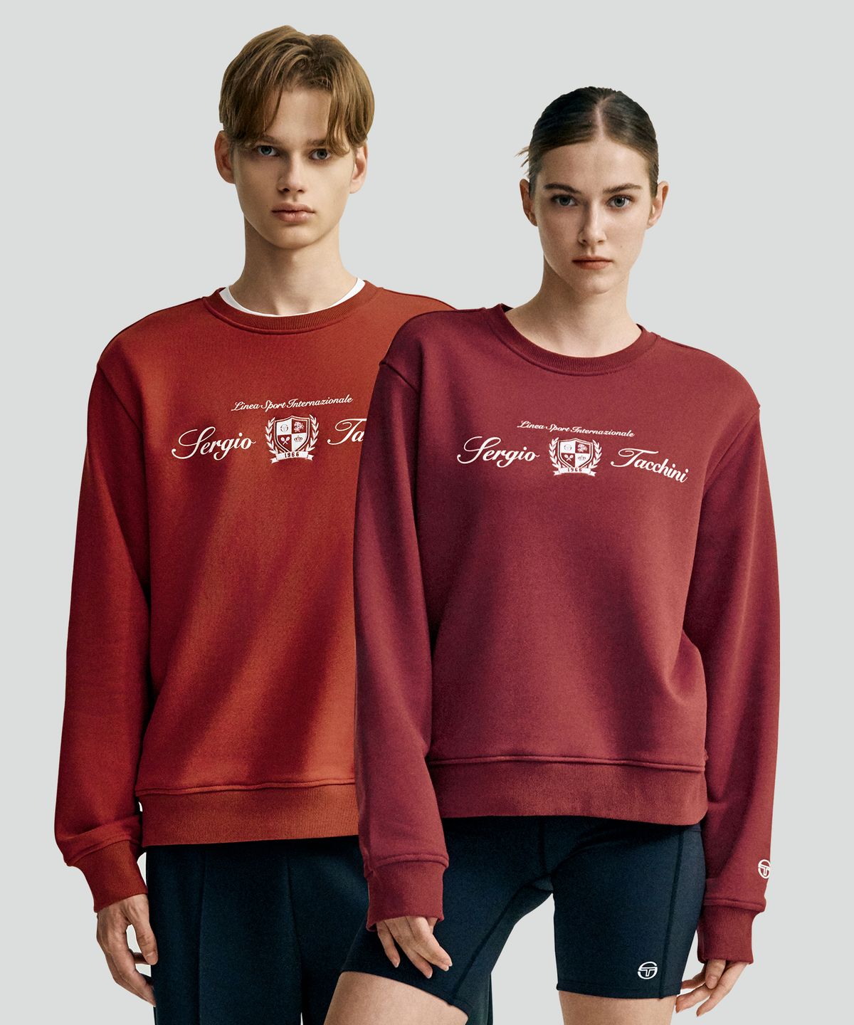 세르지오 타키니(SERGIO TACCHINI) U 쿠쉬라이트 프렌치 클래식 맨투맨 (D.Burgundy)