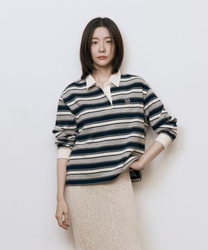 W 스트라이프 저지 럭비 셔츠