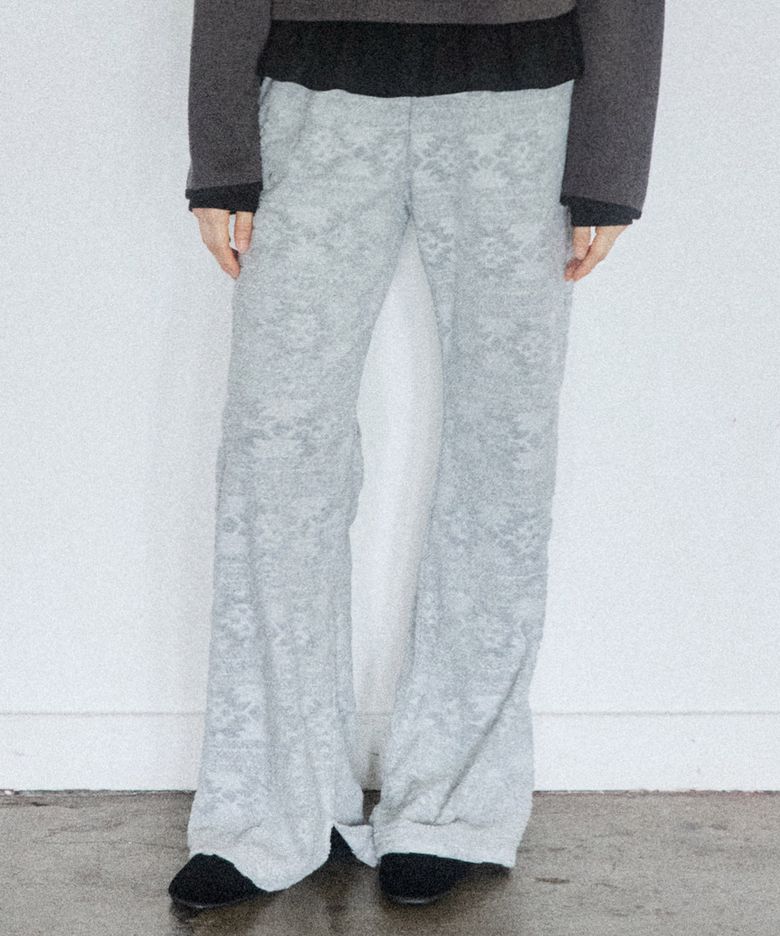 W JAQUARD PANTS [LIGHT GRAY]