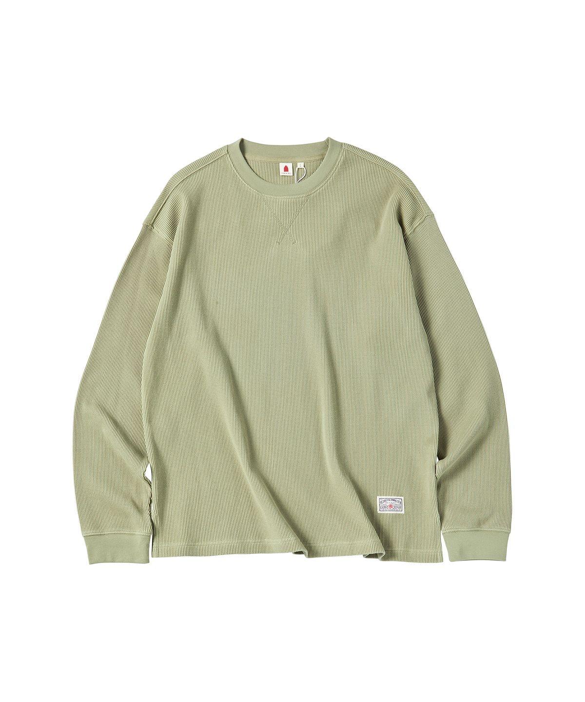 꼬모니노즈(COMONINOZ) WAFFLE LONG SLEEVES T-SHIRT [KHAKI]