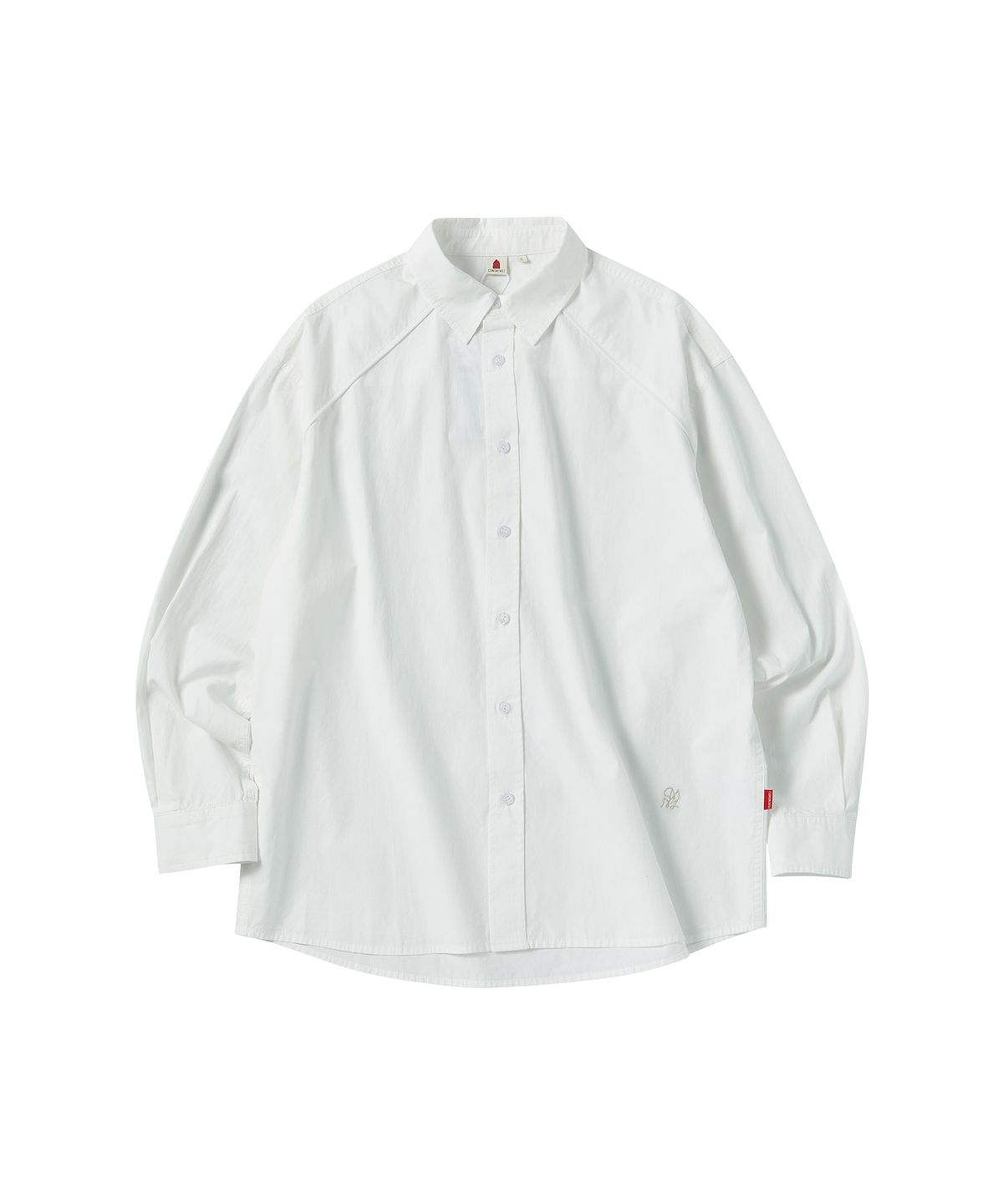 꼬모니노즈(COMONINOZ) COTTON PIPING SHIRT [WHITE]