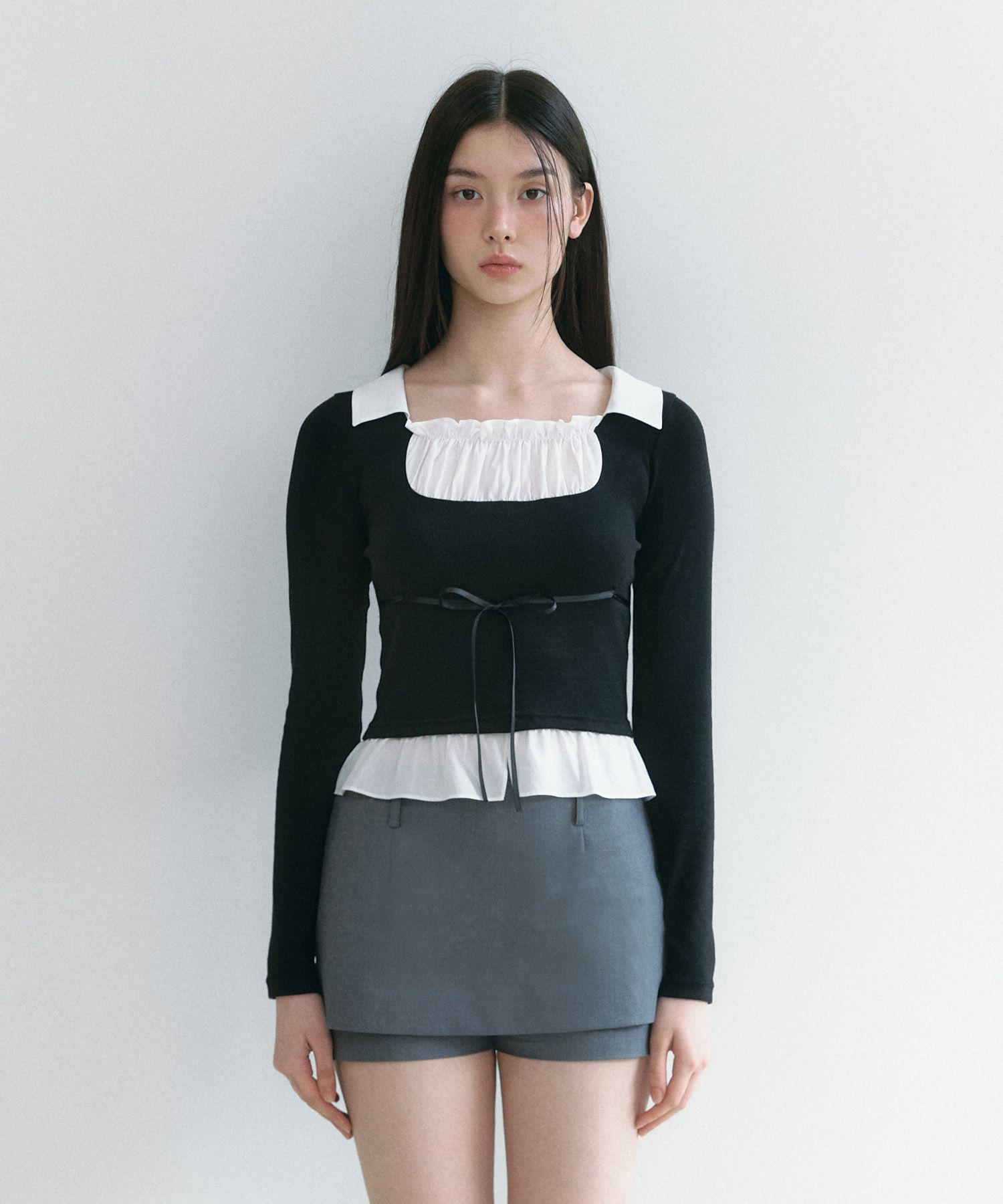 Not your roseトップス MUSINSA | NOT YOUR ROSE Claire Top (Black)