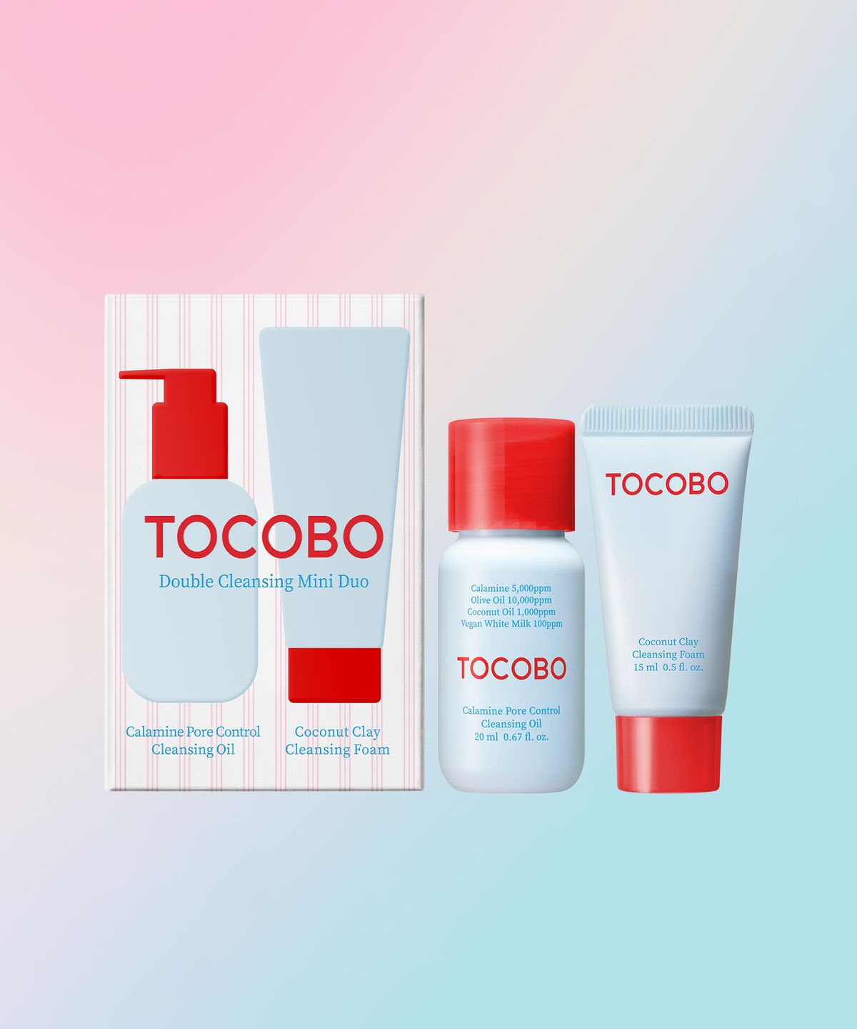 토코보(TOCOBO) [미니듀오세트] 클렌징 오일 20ml + 폼 15ml