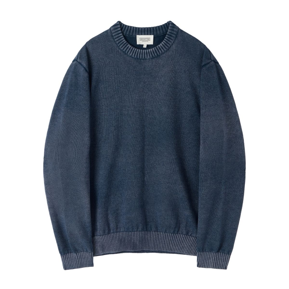 브롬톤 런던(BROMPTON LONDON) BIO-WASHING COTTON SWEATER - D/BLUE (P253MKT410)