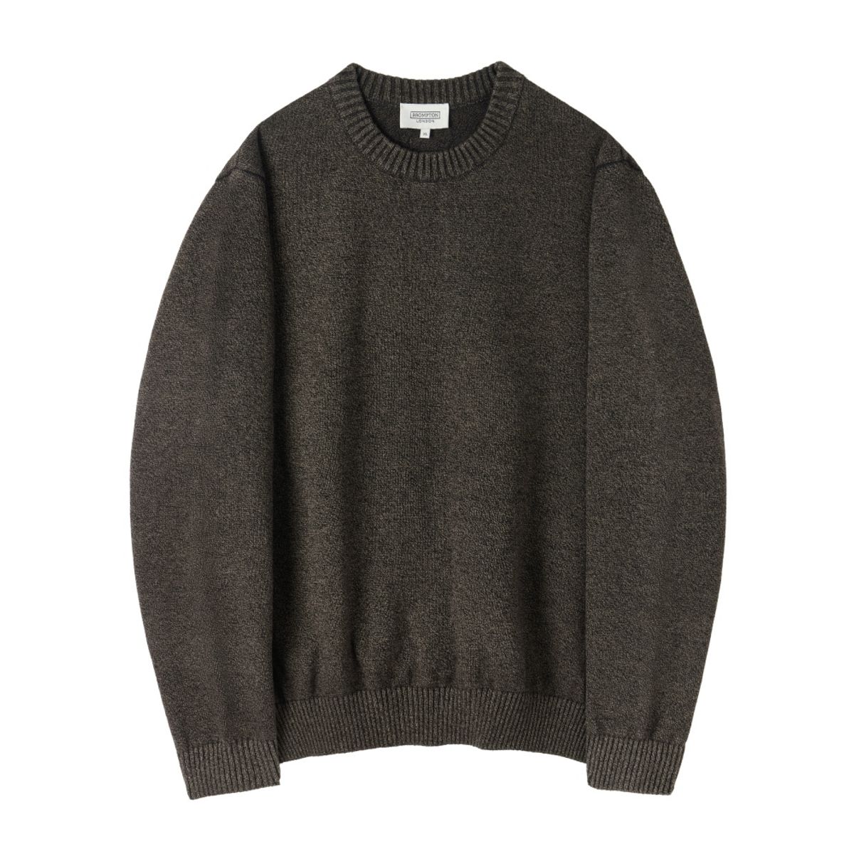 브롬톤 런던(BROMPTON LONDON) BIO-WASHING COTTON SWEATER - D/BROWN (P253MKT410)