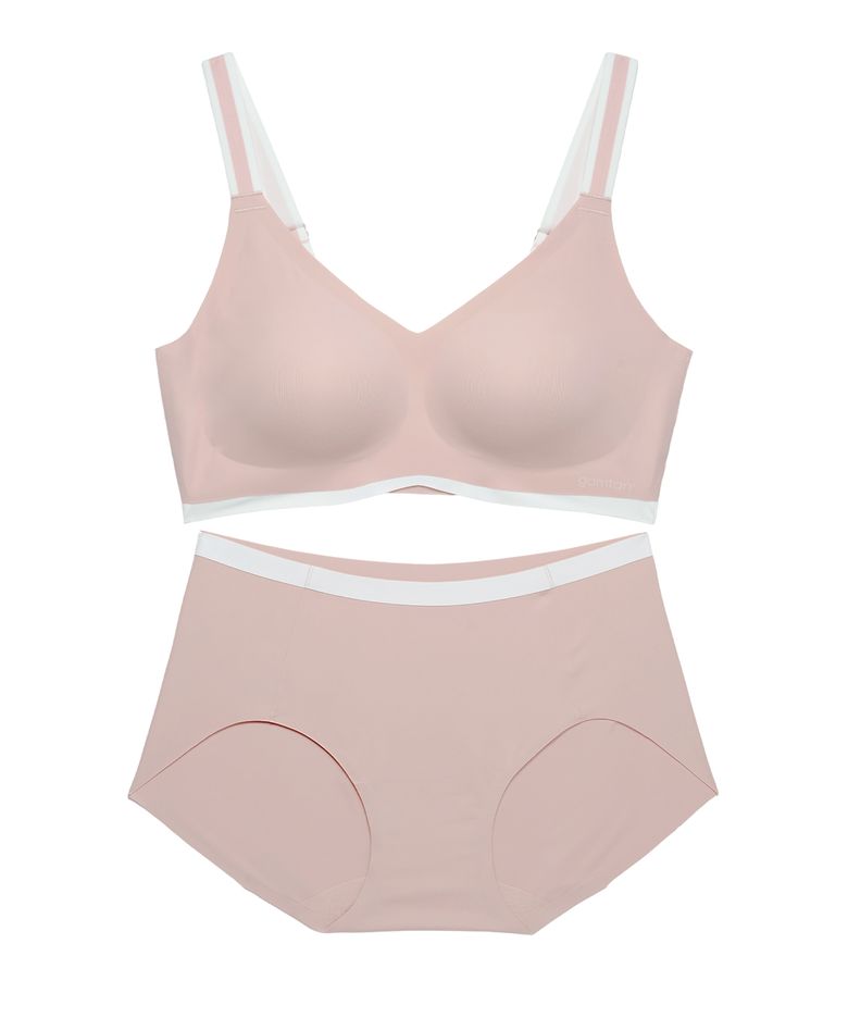 [손예진착용] 에어소프트 후크형 배색 브라팬티 1SET