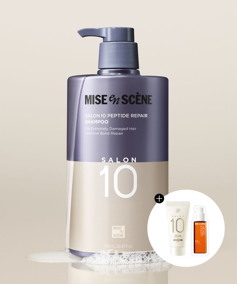 살롱10 펩타이드 리페어 샴푸 990ml+샴푸30ml+샤쉐 증정