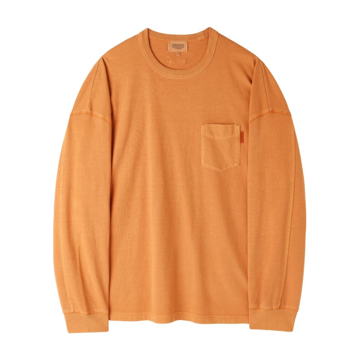 브롬톤 런던(BROMPTON LONDON) PIGMENT LONG SLEEVE T-SHIRT - ORANGE (P253UTS403)
