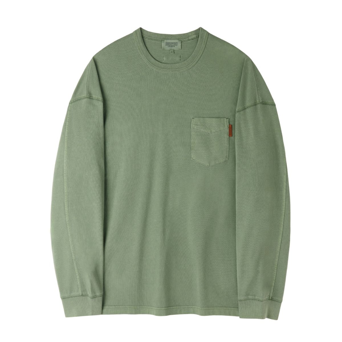 브롬톤 런던(BROMPTON LONDON) PIGMENT LONG SLEEVE T-SHIRT - GREEN (P253UTS403)