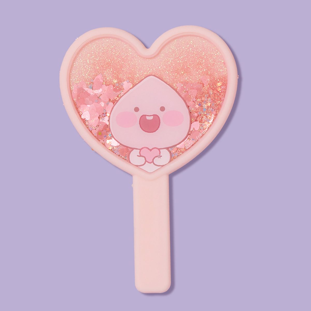 카카오프렌즈(KAKAO FRIENDS) 러블리어피치 글리터손거울 핑크