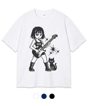 PIXEL GUITAR KID OVER FIT T-SHIRT (3color)