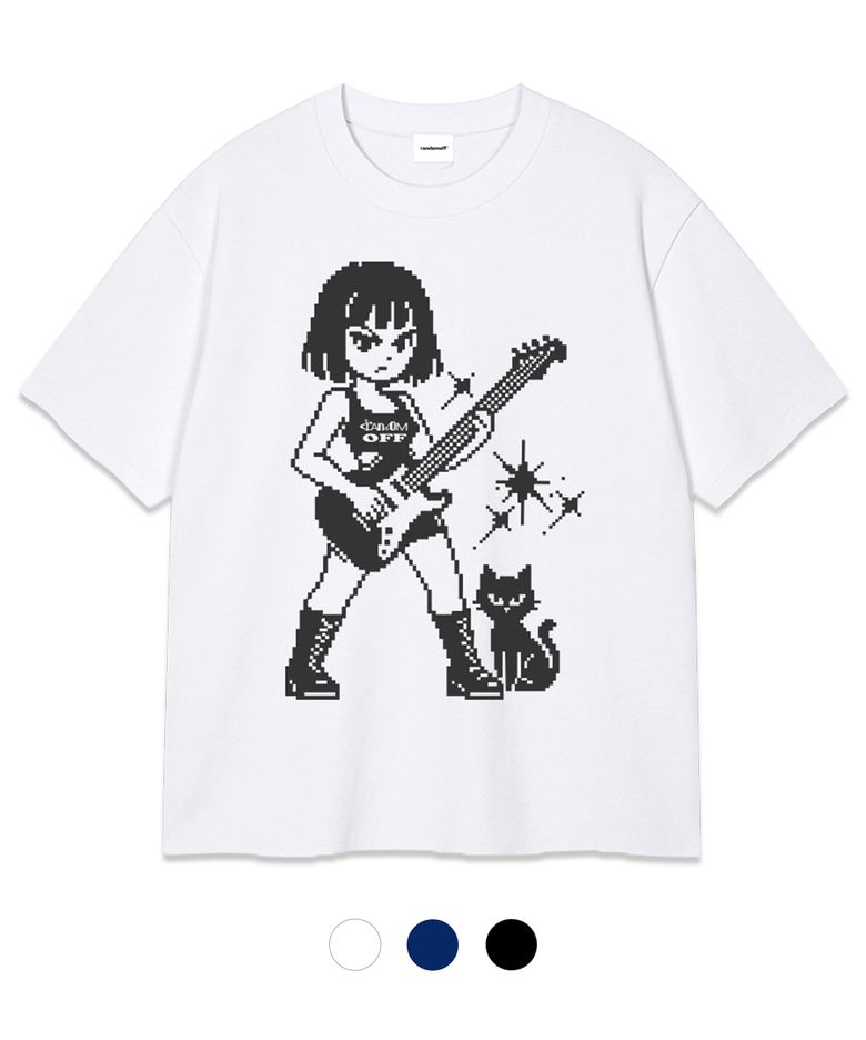 PIXEL GUITAR KID OVER FIT T-SHIRT (3color)