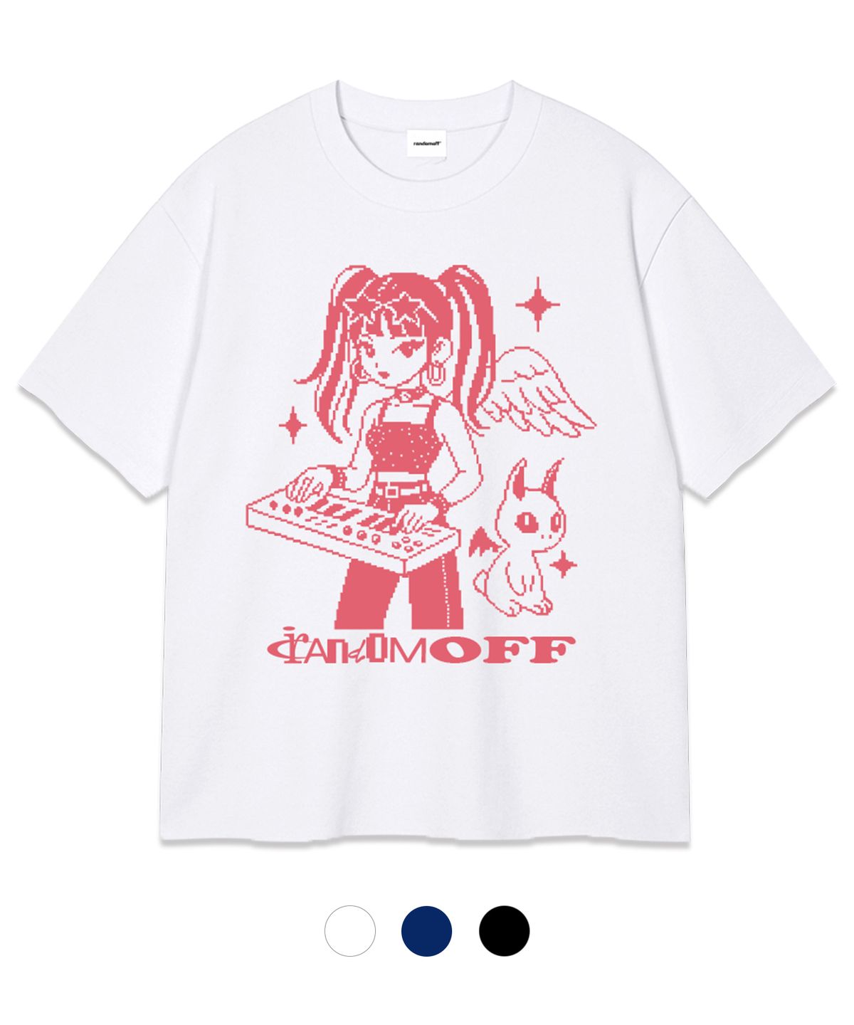 랜덤오프(RANDOMOFF) PIXEL SYNTH KID OVER FIT T-SHIRT (3color)