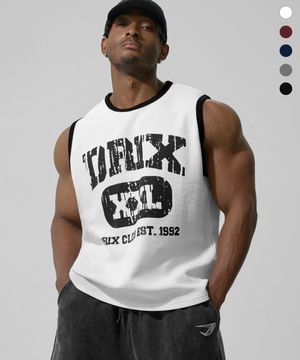 와플 그래픽 오버핏 슬리브리스_5color