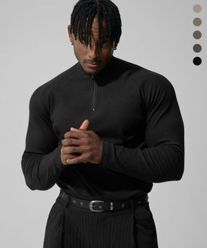 립브드 머슬핏 하프 집업 롱 슬리브_5color