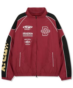 배색 파이핑 레이싱 자켓_레드