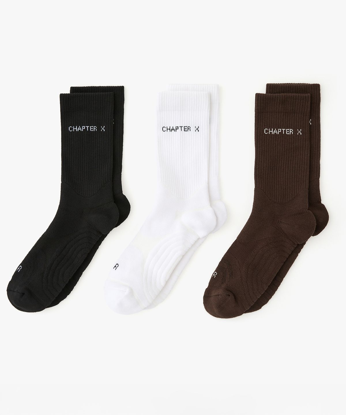 챕터엑스(CHAPTER.X) [3PACK] X-RIDE 아치그립 스포츠 삭스 (3colors)
