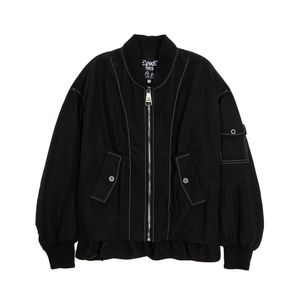 프릴장식 나일론 보머재킷 Black (DSFDVOW03)