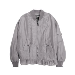 프릴장식 나일론 보머재킷 Grey (DSFDVOW03)