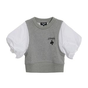 화이트 볼륨 슬리브 스웻셔츠 Grey ( DSFDVTP02)