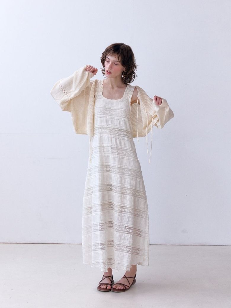 lace slip A-line dress