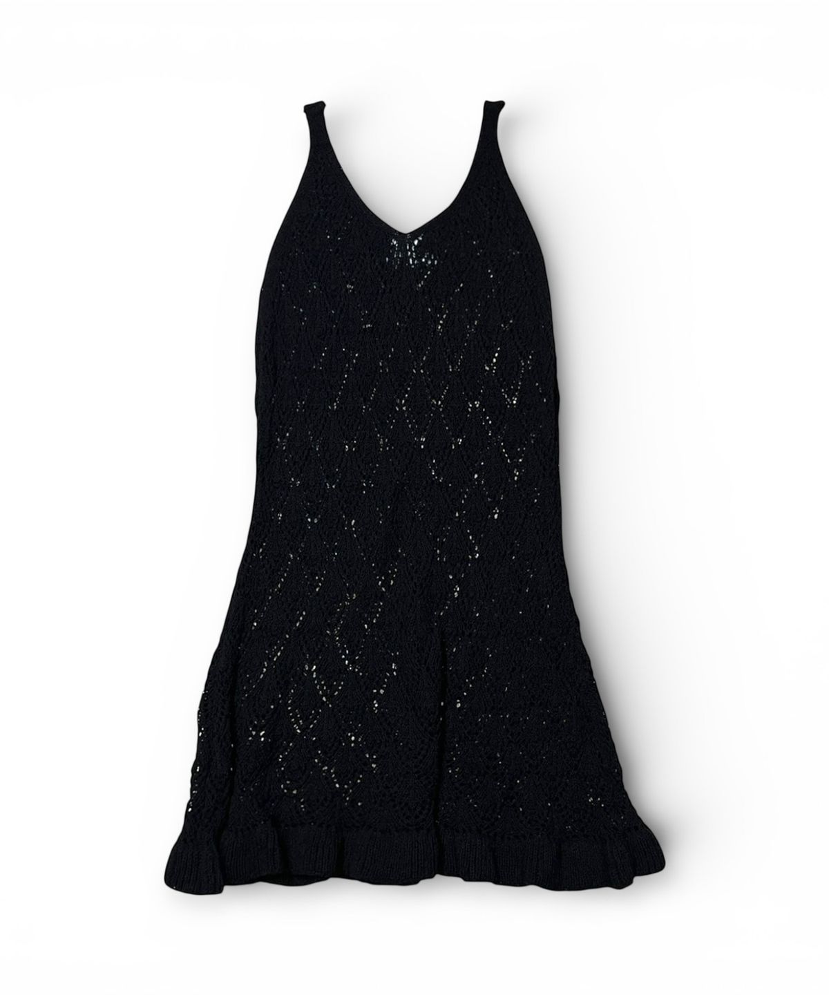 본슬리피(BORN SLIPPY) Crochet Knit Dress (Black)