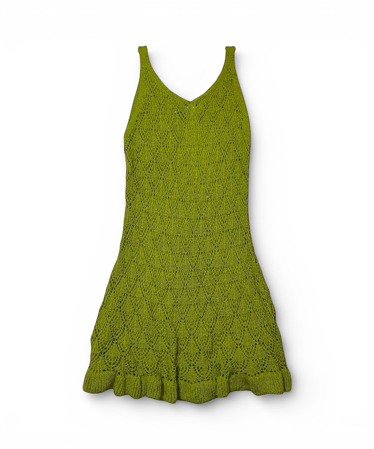본슬리피(BORN SLIPPY) Crochet Knit Dress (Green)
