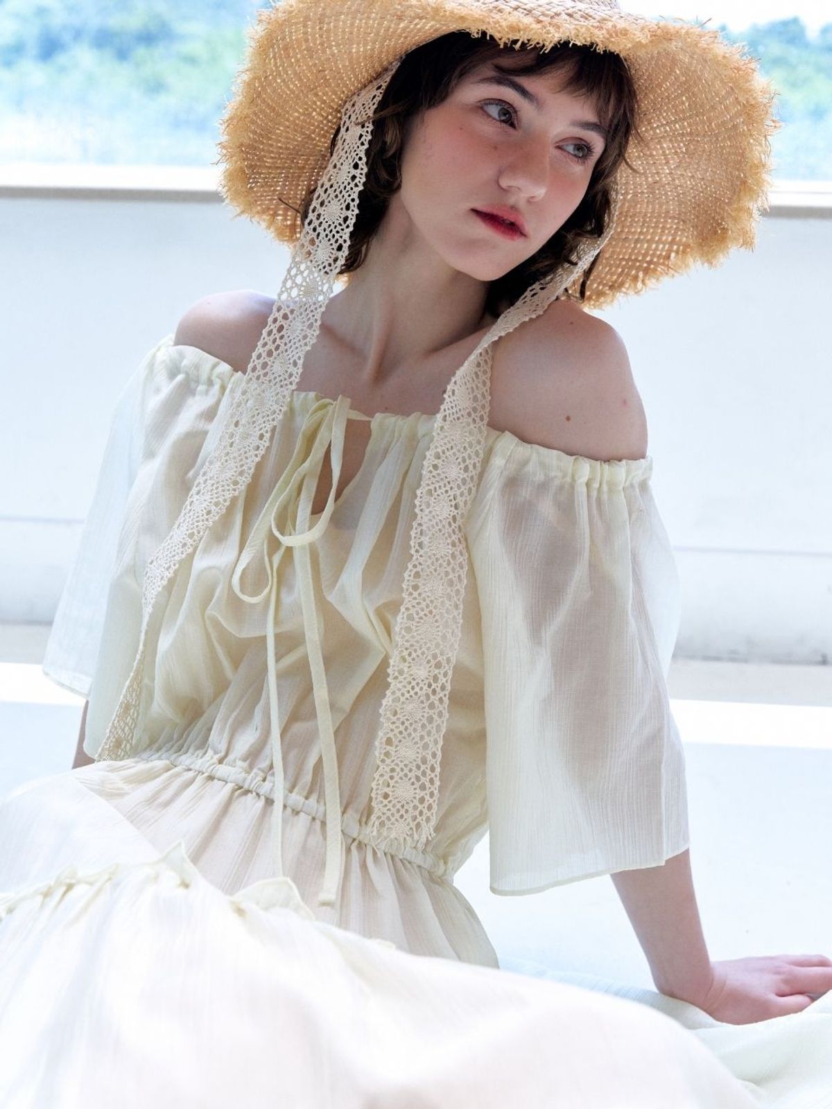 패브릭서울(FABRICSEOUL) picnic cancan maxi dress
