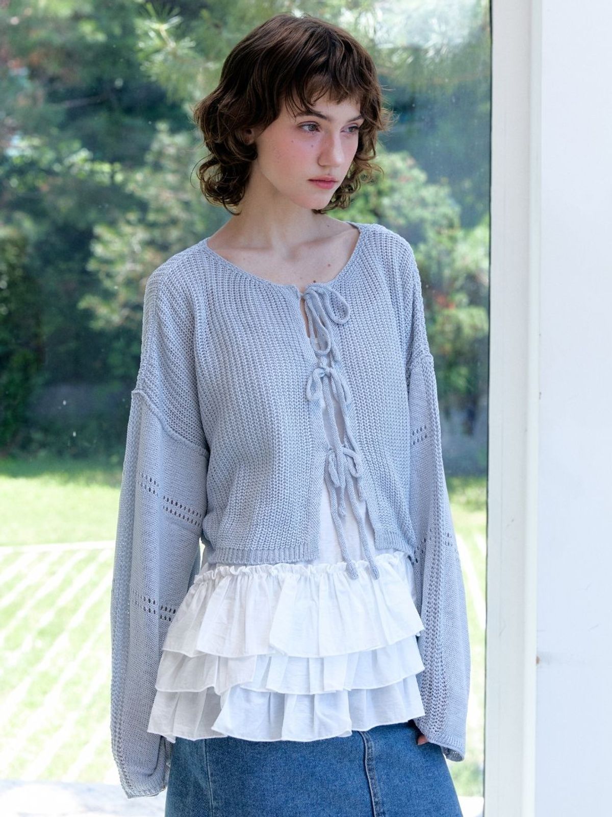 패브릭서울(FABRICSEOUL) summer hachi sweater cardigan_blue
