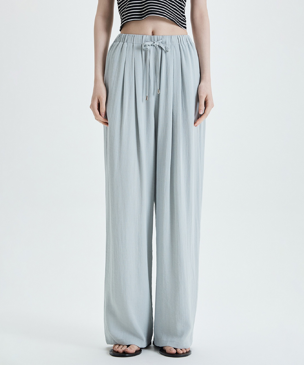 미쏘(MIXXO) 린넨 와이드 밴딩 팬츠 RE TCF70SS_MIWTCF80QC